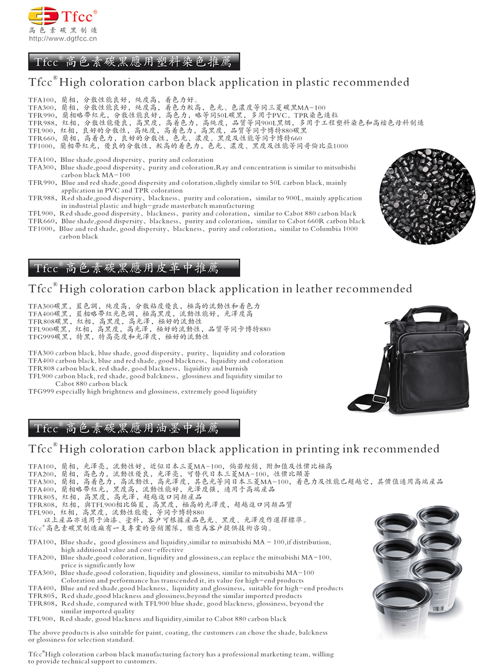 TFCC® 黑色颜料